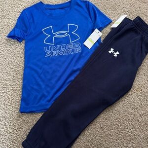 Under Armour Kids Blue Top and Navy Joggers